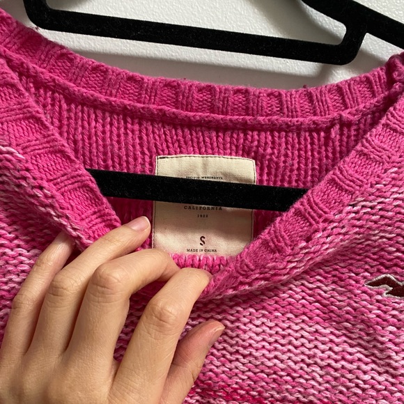 Hollister Pink Ombré Marled Knit Sweater S - Picture 3 of 5